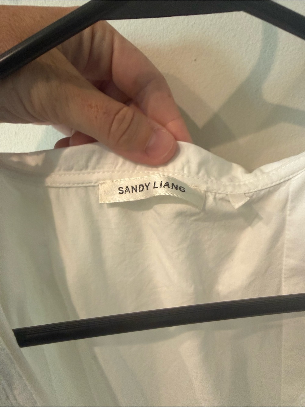 Sandy Liang Toki White Cotton Dress - Picture 2 of 5